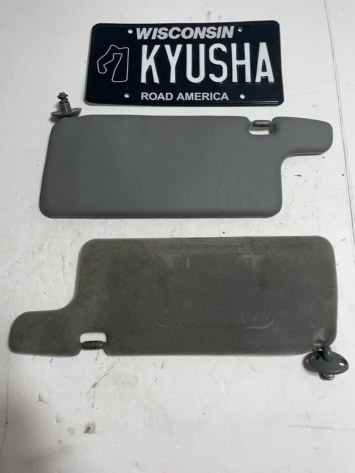 1988-1991 Honda Prelude Gray OEM Sun Visor Left And Right Set