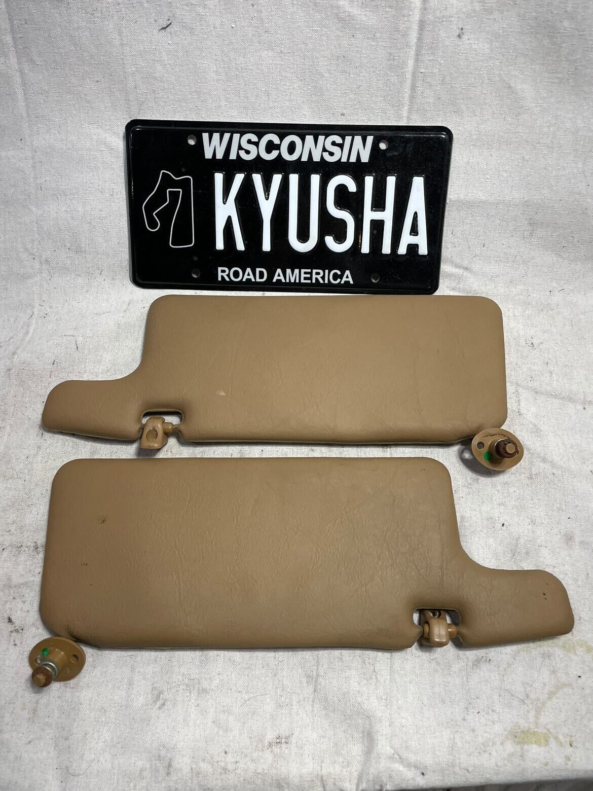 RARE OEM 88-91 Honda Prelude Sun Visors Tan/Peanut 3rd Gen Prelude