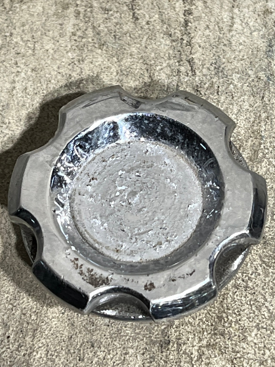 1988-2000 Honda Acura Metal Chrome Engine Oil Filler Cap Used Corrosion As Is