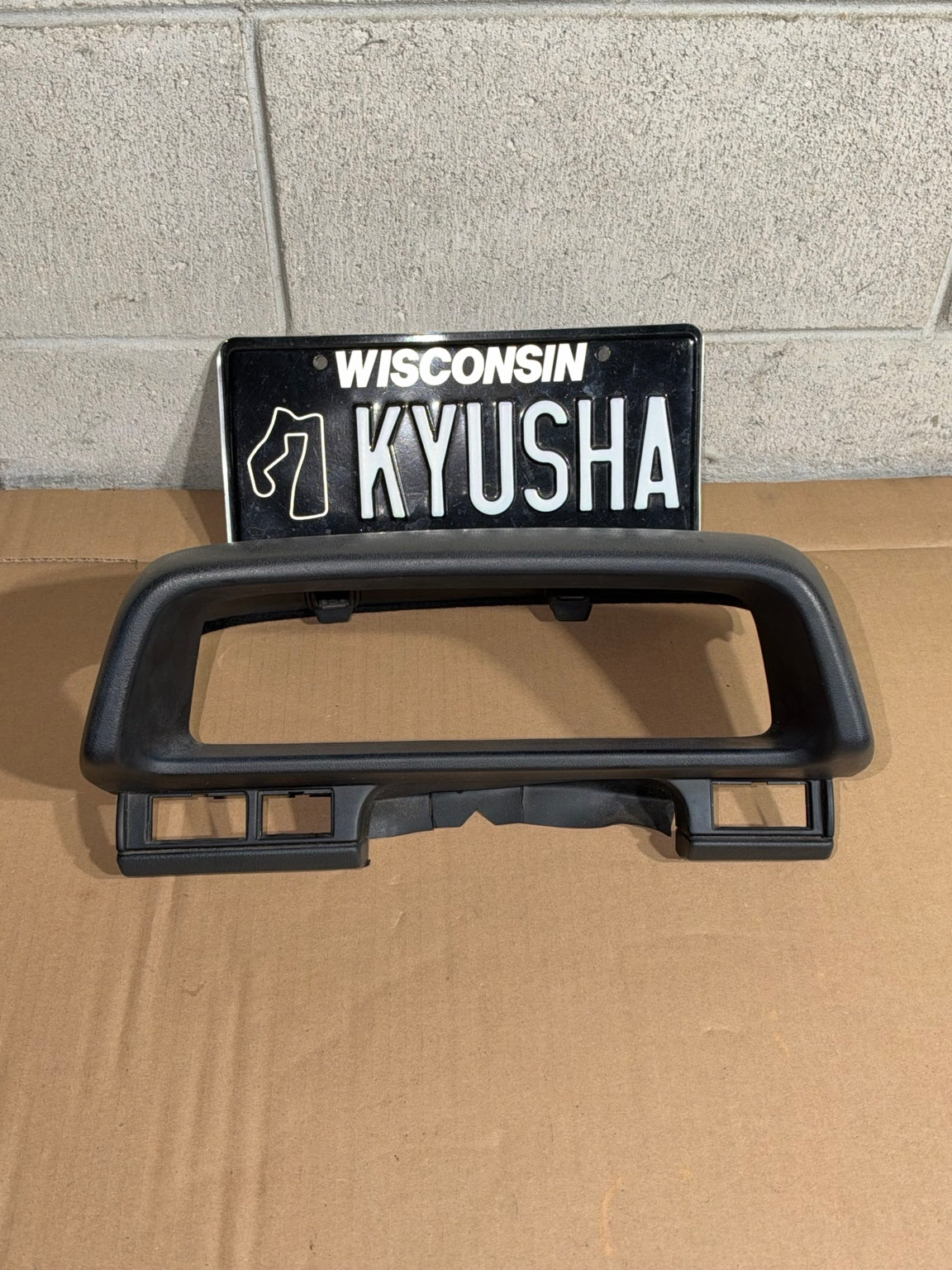 1988-1991 Honda Civic EF Si OEM Instrument Cluster Bezel Surround Trim Black