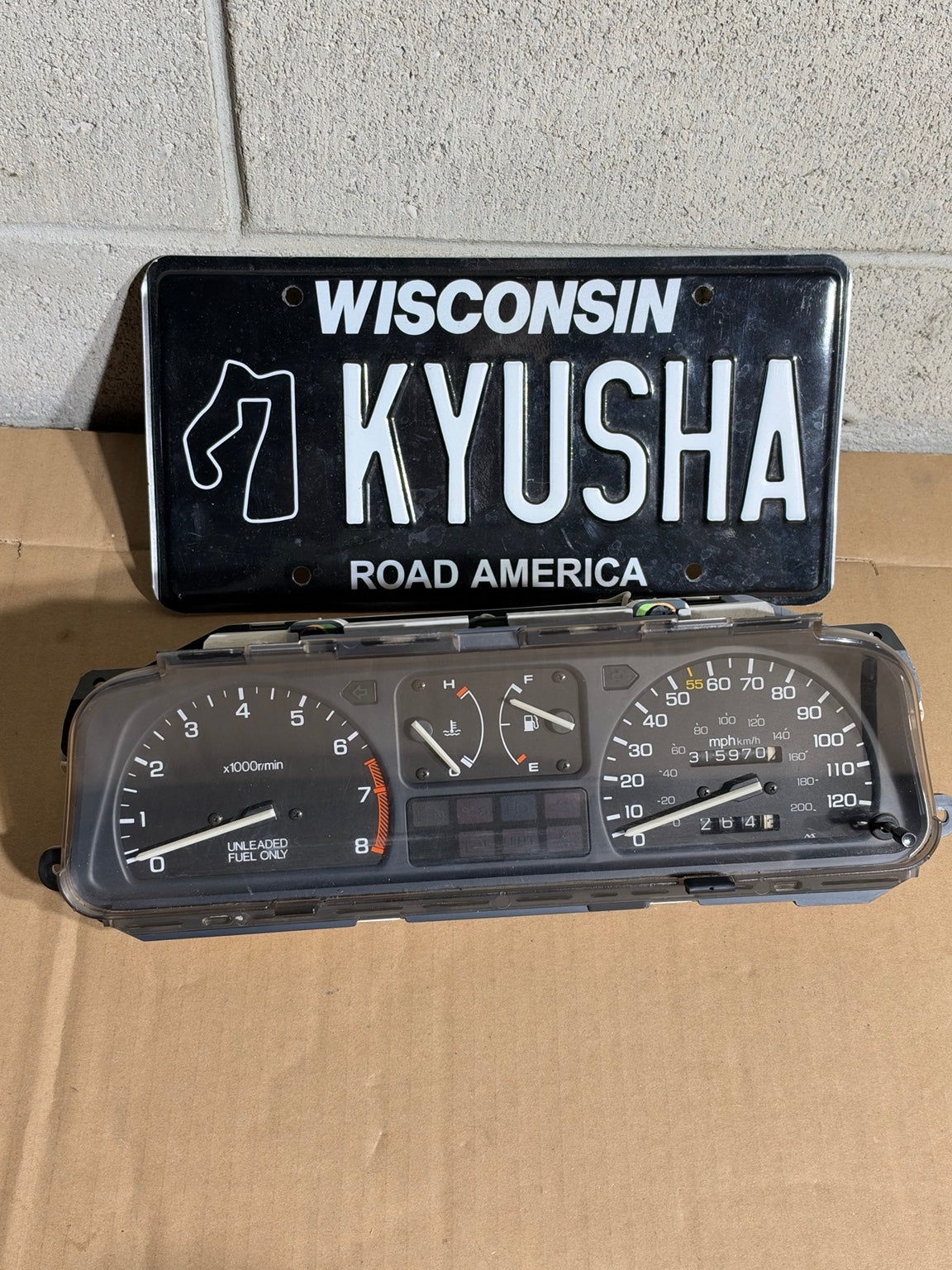 1989 Civic Si gauge cluster view 1