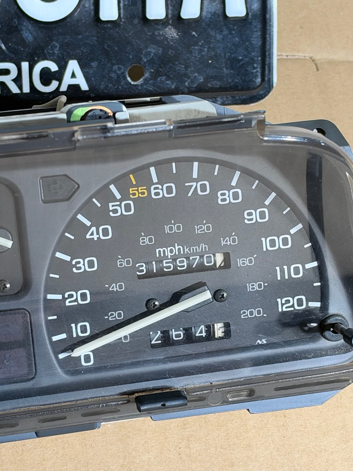 1989 Civic Si gauge cluster view 4